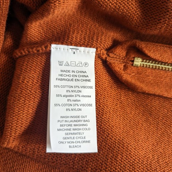 Michael Kors Tunic Brown Sweater with Zip Details Size L Cotton Blend NWT! - Picture 11 of 11